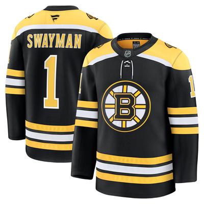 Boston Bruins Fanatics Branded Premium Heimtrikot - Schwarz - Jeremy Swayman - Herren Image