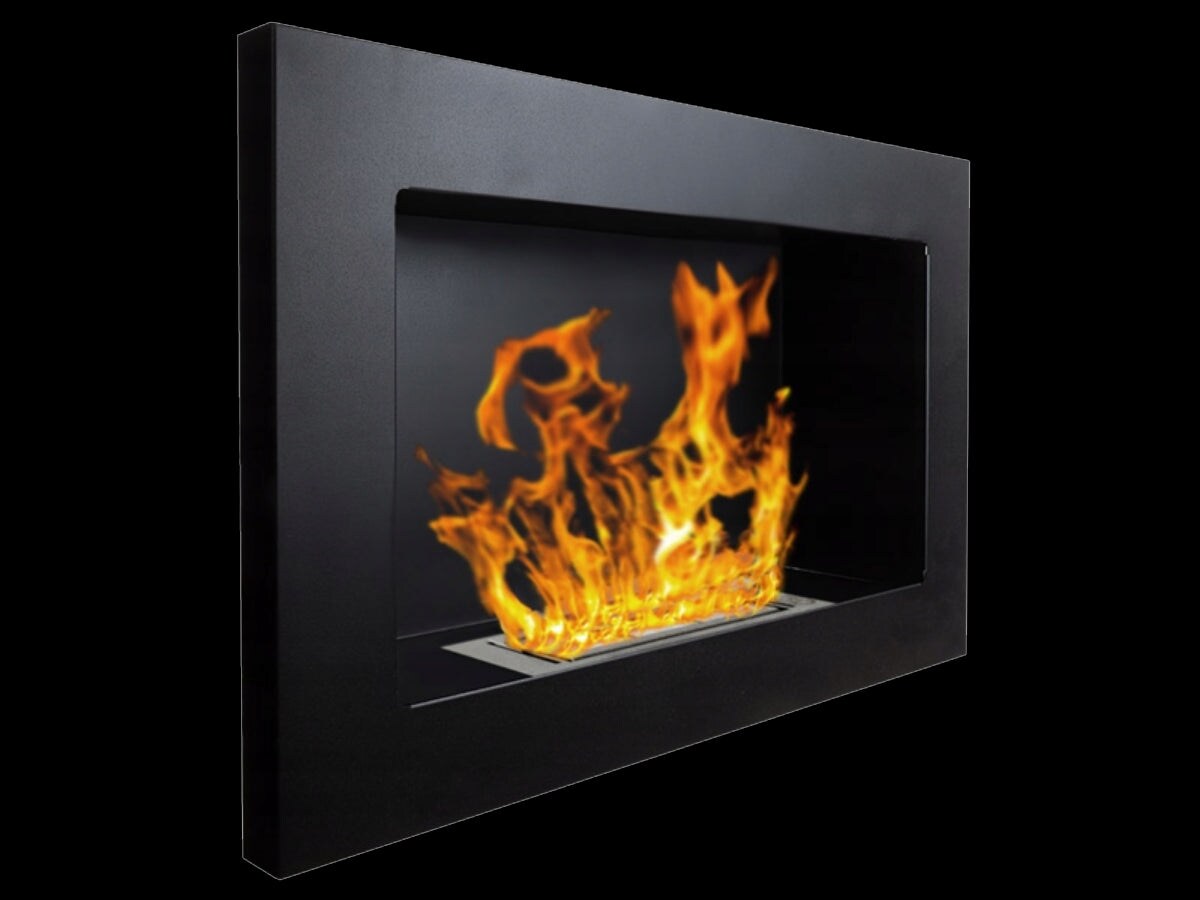 Divina Fire Wand- oder Einbau-Bioethanolkamin Pisa Nero L 65 x T 12 x H 40 Image