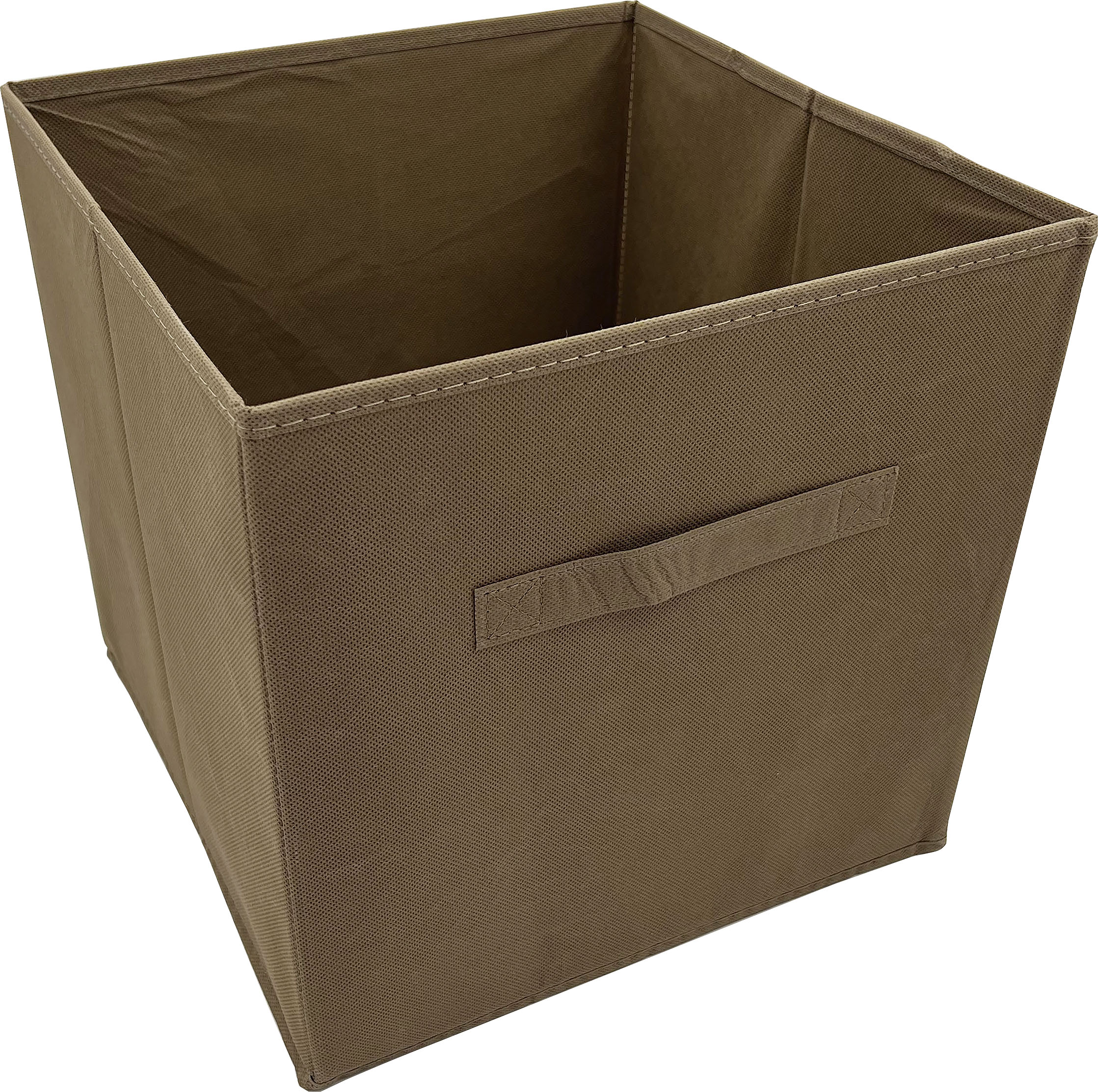 Aufbewahrungsbox ADOB "Faltbox", braun, B:31cm H:31cm T:31cm, Stoff, Aufbewahrungsboxen, Aufbewahrungsbox, Faltbox mit Griff