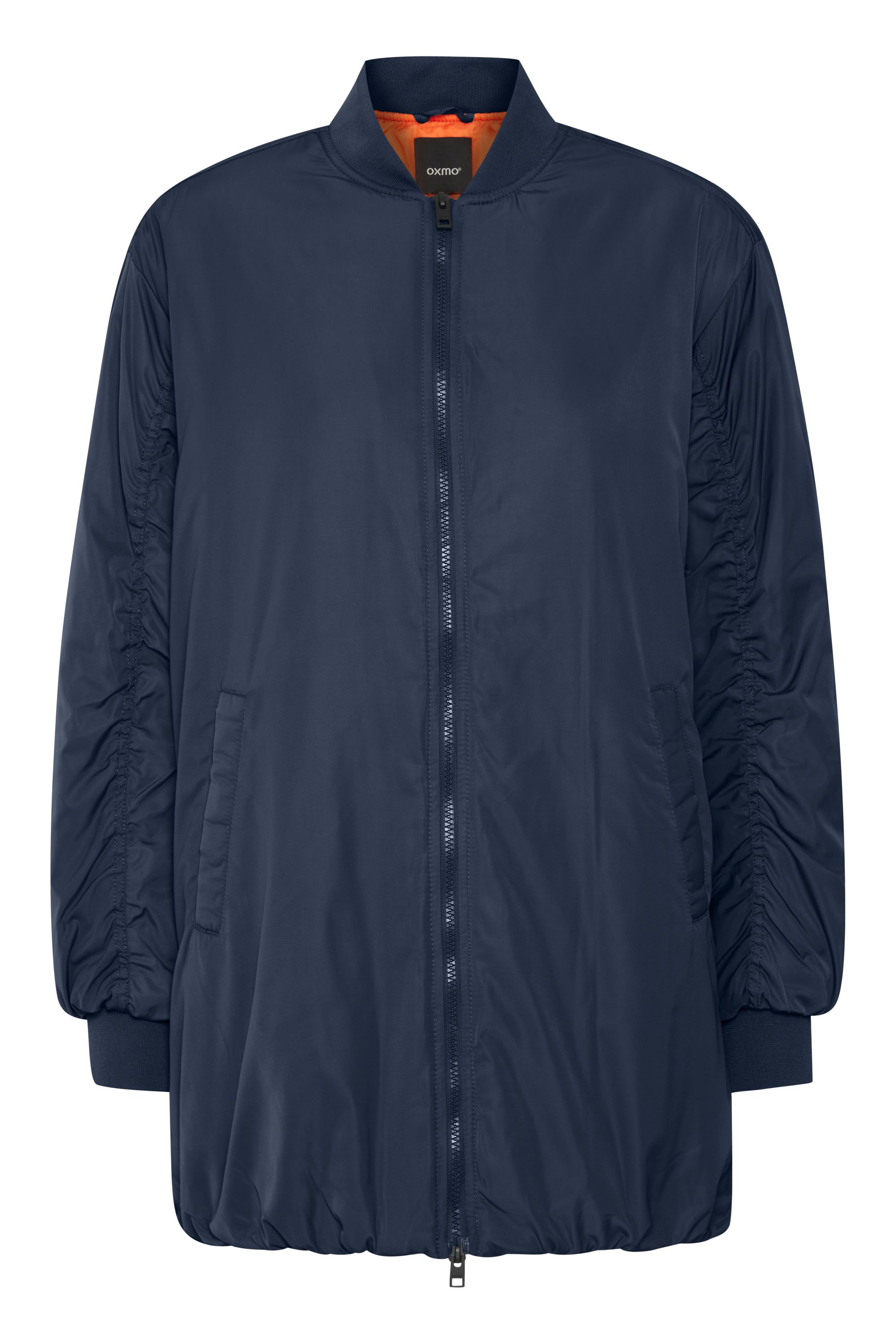 Bomberjacke OXMO "Damen Blouson OXCamille", Damen, Gr. 40, blau (total eclipse), Obermaterial: 100% Polyester PES., loose fit, Jacken Bomberjacke