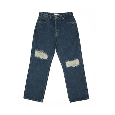 Bequeme Jeans 2Y STUDIOS "2Y Studios 2Y Anduin Ripped Baggy Jeans", Herren, Gr. 34, Normalgrößen, blau (raw sand), 100% Baumwolle, unifarben, casual, Jeans Image