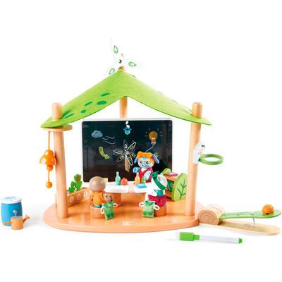 Spielwelt HAPE "Green Planet Explorers, Schule", bunt, Spielfigurenwelten, KinderB:43cm H:38cm T:35cm, Holz, B:43cm H:38cm T:35cm Image