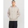 Kapuzensweatshirt JACK & JONES "JJESTAR BASIC SWEAT HOOD NOOS", Herren, Gr. M, gelb (moonbeam), angeraute Sweatware, Obermaterial: 70% Baumwolle, 30% Polyester, unifarben, modisch, relaxed fit, Rundhals, Langarm Rippbündchen, Sweatshirts, mit...