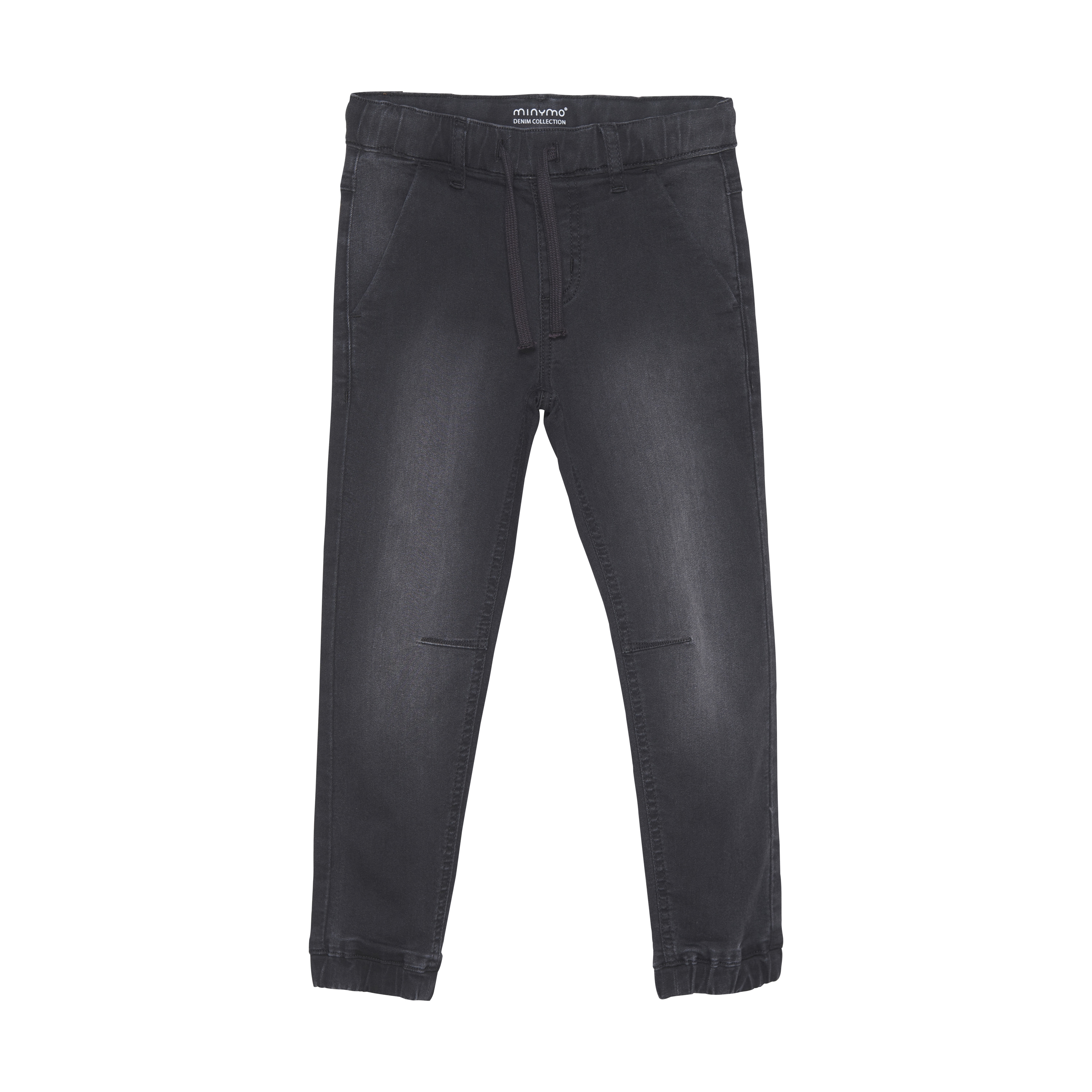 5-Pocket-Jeans MINYMO "5-Pocket-Jeans MIJeans", Jungen, Gr. 122, N-Gr, grau (grau schwarz), Obermaterial: 80% Baumwolle CO. 19% Polyester PES. 1% Elasthan EL., Jeans 5-Pocket-Jeans