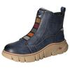 Winterboots MUSTANG SHOES, Damen, Gr. 38, blau, Lederimitat, unifarben mit Farbeinsätzen, sportlich, Schuhe, Stiefelette, Plateauboots mit Gummizug für guten Sitz