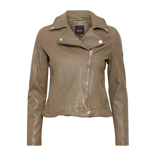 Lederjacke OXMO ""Lederjacke OXDenio"" Gr. 36, beige (fossil) Damen Jacken