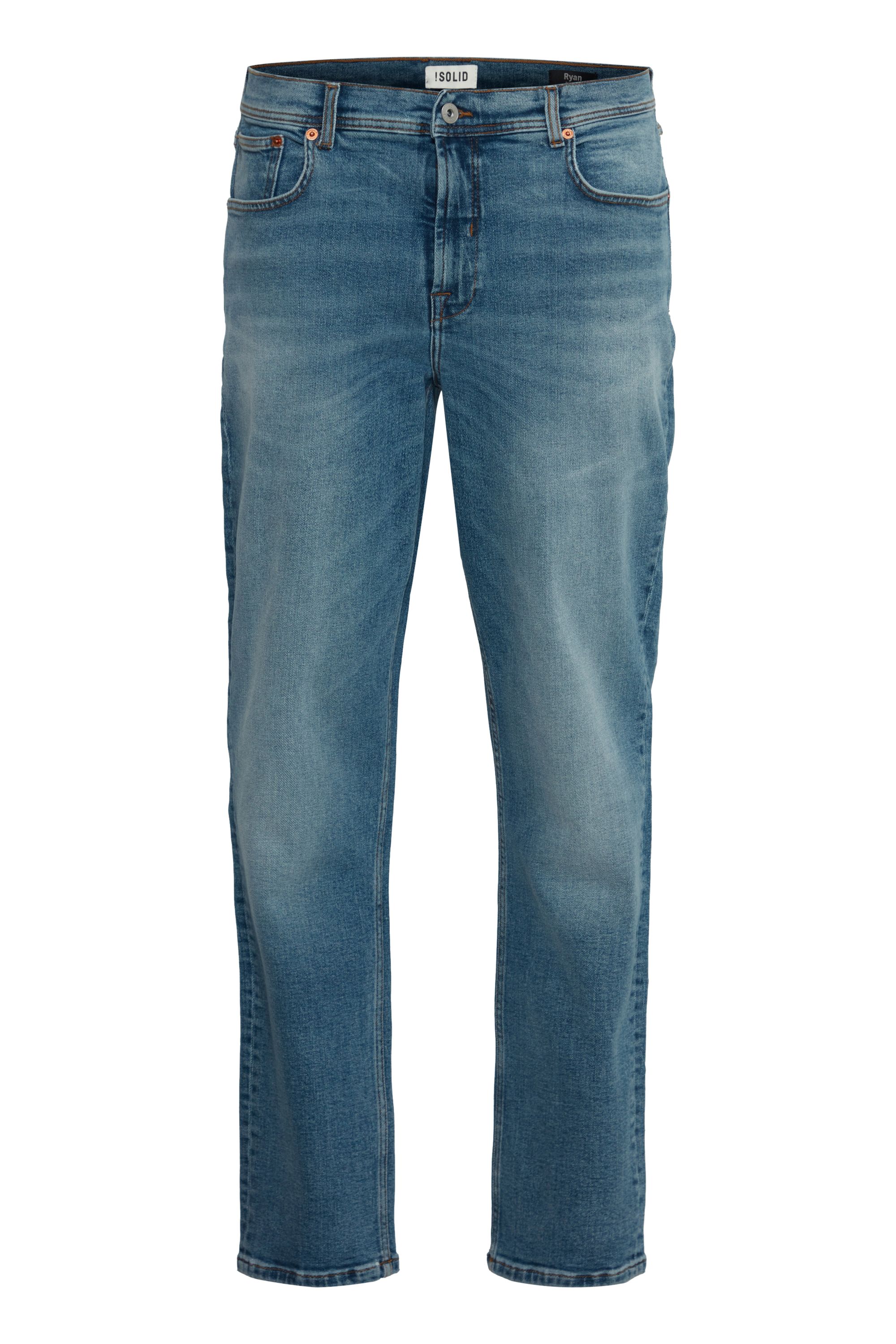 Regular-fit-Jeans SOLID "Regular-fit-Jeans SDISNI RYAN", Herren, Gr. 32, Länge 34, blau (light vintage blau denim), Obermaterial: 98% Baumwolle CO. 2% Elasthan EL., Jeans