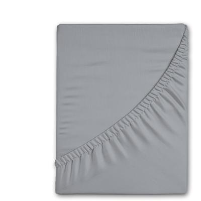 Spannbettlaken GOOD MORNING "Flanell", grau (hellgrau), B:180cm L:200cm, Flanell, Obermaterial: 100% Baumwolle, Laken, Baumwolle, Flanell, Biber, Rundumgummi, 25 cm Höhe Image