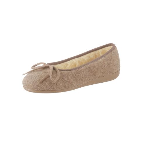 Hausschuh CLASSIC Gr. 40, beige Damen Schuhe