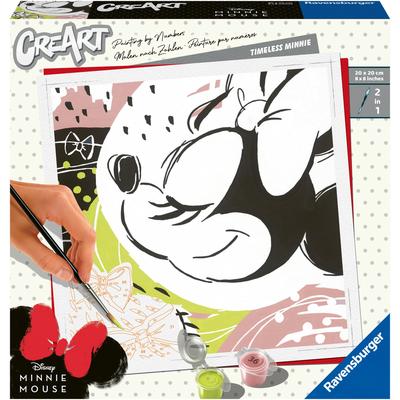 Malen nach Zahlen RAVENSBURGER "CreArt, Timeless Minnie", bunt, Malvorlagen, KinderB:20cm H:20cm, Made in Europe, B:20cm H:20cm