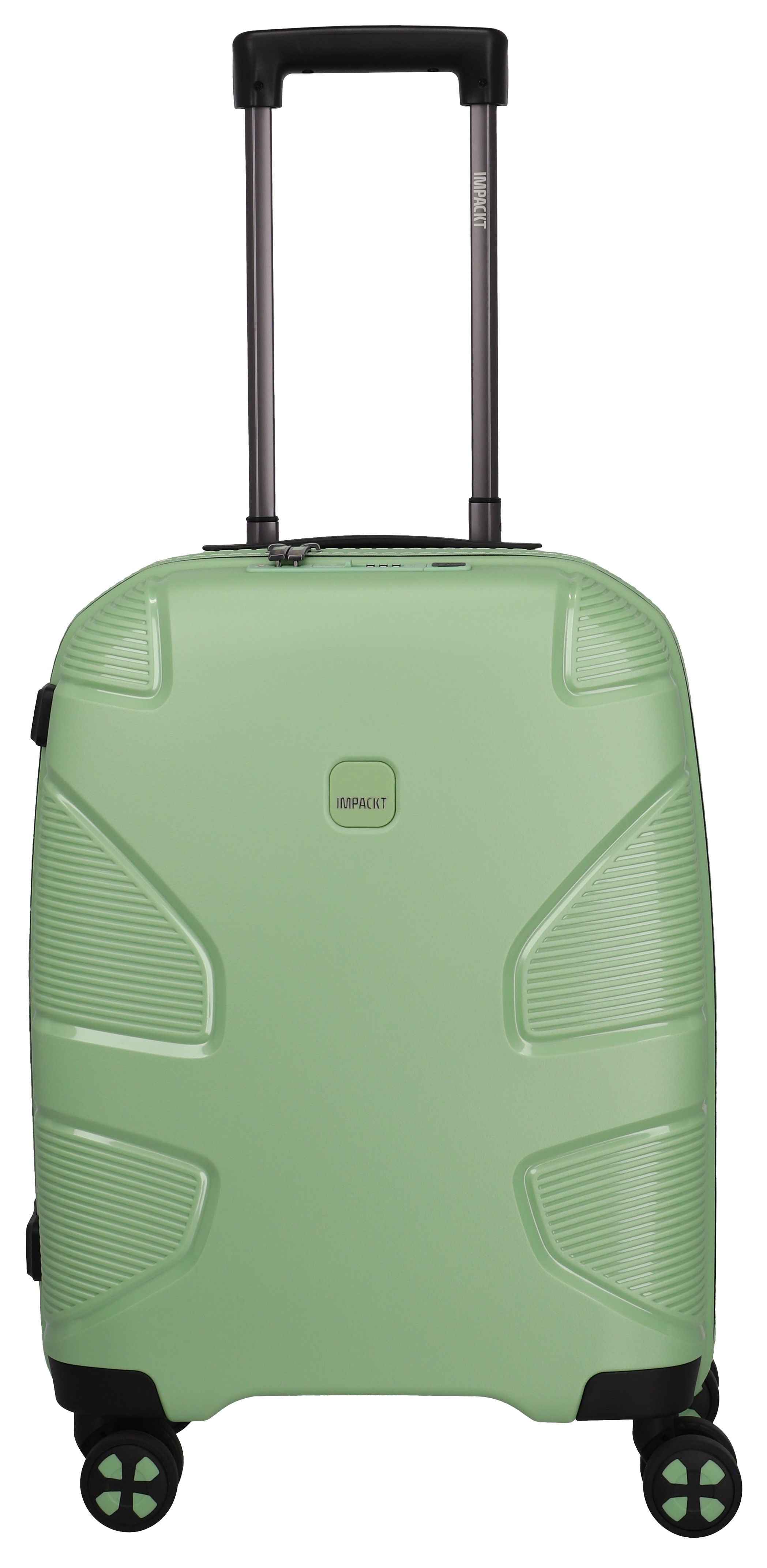 Hartschalen-Trolley IMPACKT "IP1, verschiedene Größen und Farben", Gr. B/H/T: 40cm x 55cm x 20cm 38 l, grün (spring grün), Polypropylen, unifarben, Koffer, Hartschalen-Koffer vegan Koffer Reisegepäck USB-Port TSA Zahlenschloss Image