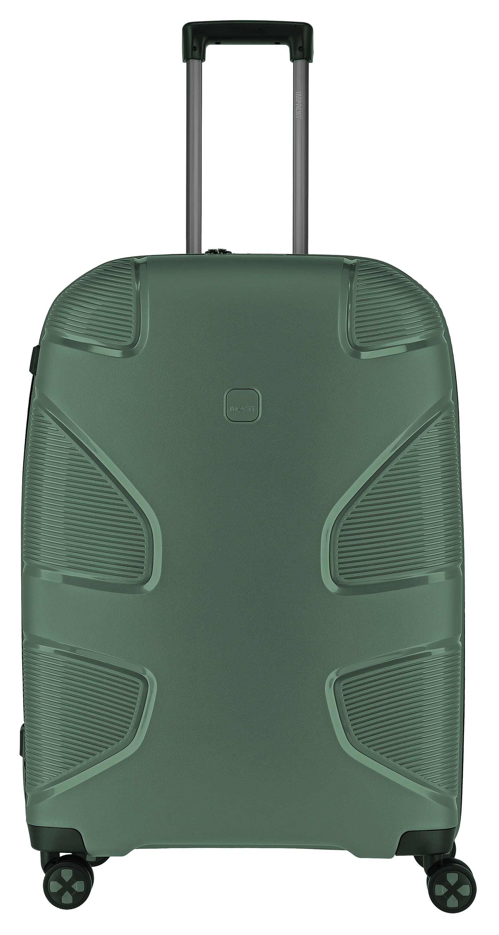 Hartschalen-Trolley IMPACKT "IP1, verschiedene Größen und Farben", Gr. B/H/T: 51cm x 76cm x 31cm 106 l, grün (deep sea grün), Polypropylen, unifarben, Koffer, Hartschalen-Koffer vegan Koffer Reisegepäck USB-Port TSA Zahlenschloss Image