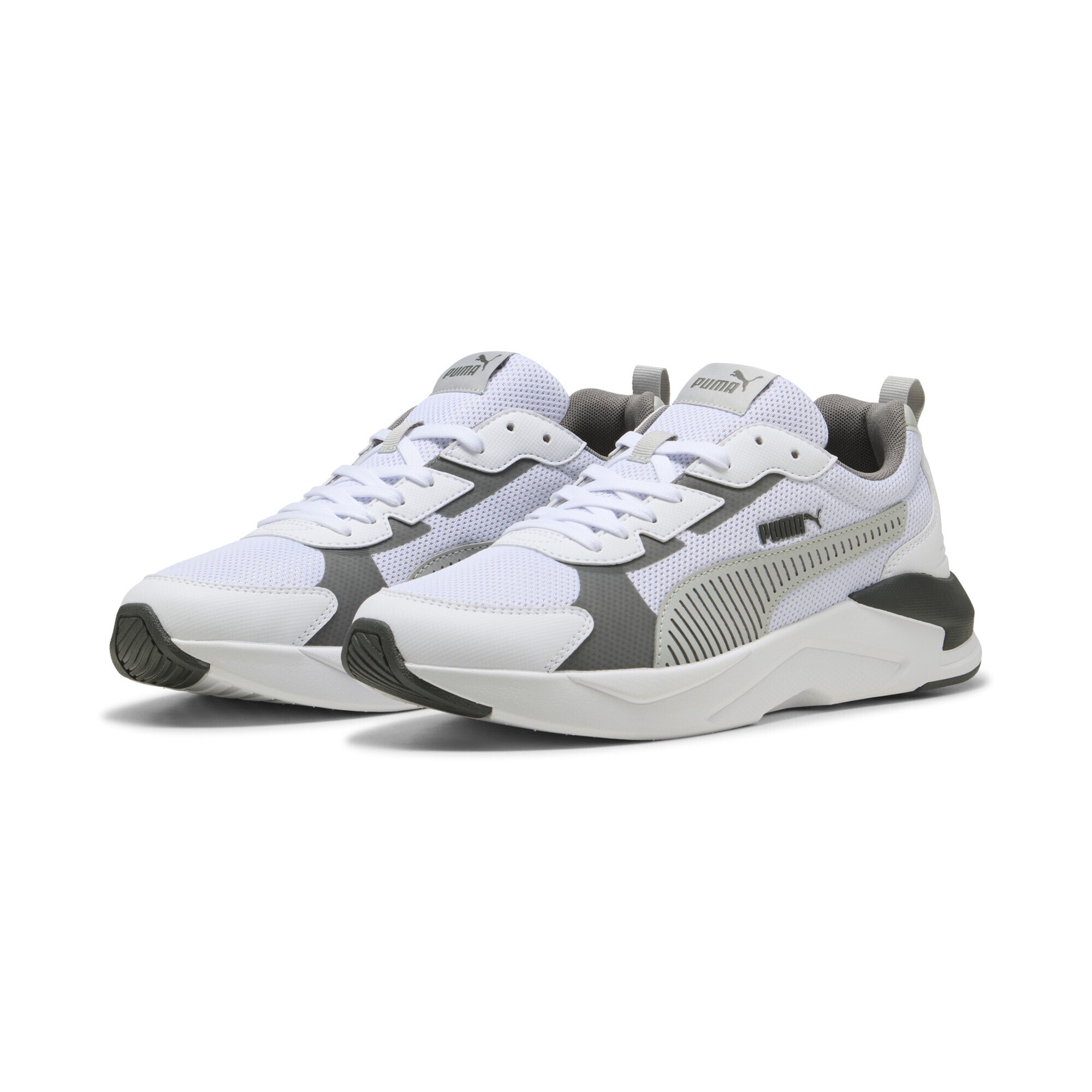 Sneaker PUMA "X-Ray 3 Sneakers Erwachsene", Gr. 46, weiß (weiß cool light gray cast iron), Obermaterial: Synthetik, Textil; Futter: Textil; Innensohle: Textil; Laufsohle: Synthetik, Gummi, Schuhe