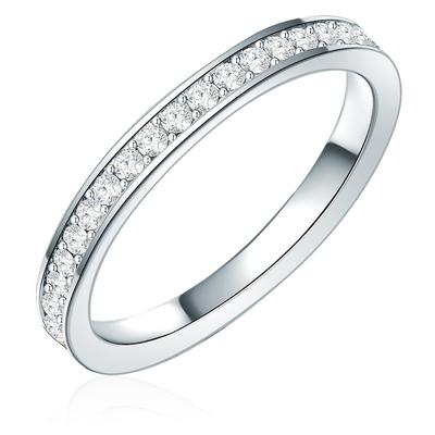 Lulu & Jane - Ring aus Messing in Silber mit verziert mit Kristallen von Swarovski® Ringe 1 ct Damen (43.99 € / 1 ct) Image