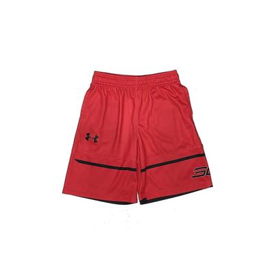 Under Armour Athletic Shorts: Red Sporting & Activewear - Kids Boy's Size Large