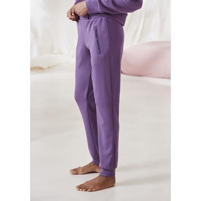 Sweathose FRENCH CONNECTION, Damen, Gr. 40/42, N-Gr, lila, Obermaterial: 55% Viskose (LENZING ECOVERO), 40% Polyester, 5% Elasthan. Taschenfutter: 100% Polyester, unifarben, Basic, bequem lang, Hosen Image