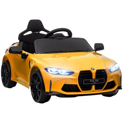 Licensed BMW M4 12V Electric Ride On Car with Parent Control, Suspension, Music, and LED Lights for Kids