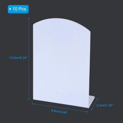 Earring Display Stand,Acrylic Earring Holder 72 Hole L Rack Large - White