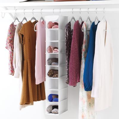 Whitmor Hanging Shoe Shelves - 8 Section - Closet Organizer - White