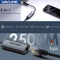 WAVLINK Adattatore Gigabit Ethernet esterno da USB C a 2,5G Scheda di rete da tipo C a 5G Convertitore USB 3.0 da 2,5 Gbps LAN RJ45 per sistema operativo Mac