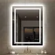 Specchio da parete per bagno illuminato a LED con sensore tattile antiappannamento specchio da trucco antiappannamento anteriore + luci retroilluminate