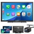 ESSGOO Touch Screen da 9 pollici Radio stereo per auto portatile Wireless Apple Carplay Android Auto