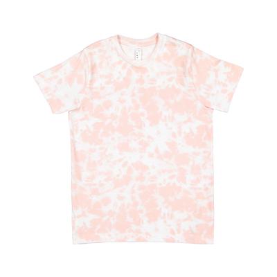 LAT 6101 Youth Fine Jersey T-Shirt in Rose Tie Dye size XS | Cotton LA6101