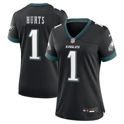 Philadelphia Eagles Nike Game Ausweichtrikot - Schwarz - Jalen Hurts - Damen Image