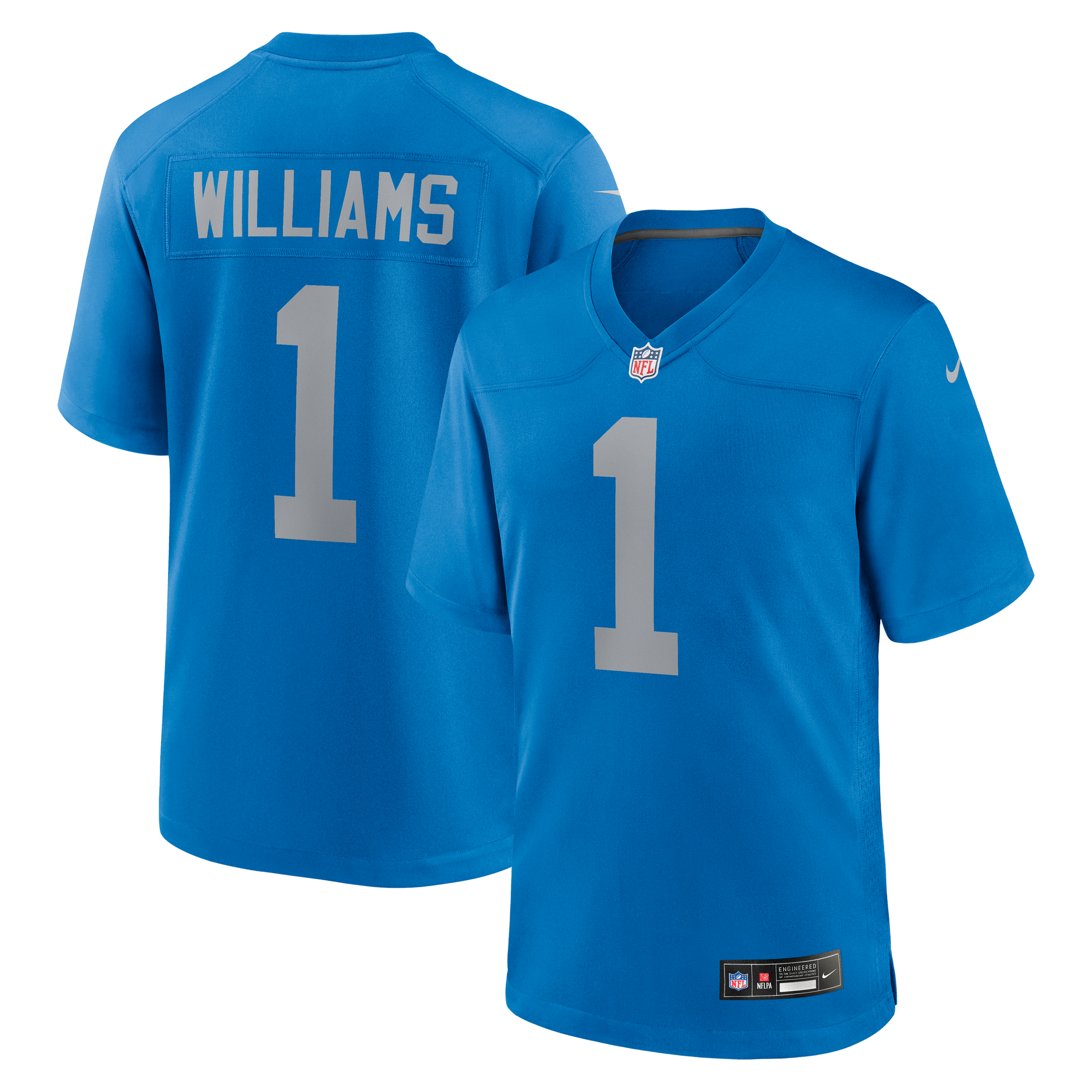 Detroit Lions Nike Game Throwback Ausweichtrikot - Blau - Jameson Williams - Herren Image