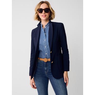 J.McLaughlin Women's Benji Blazer Winter Navy, Size 0 | Nylon/Spandex
