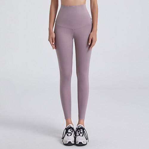 Damen Yogahose Fleece-gefütterte Leggings Yoga-Leggings Po-Lifting Bauchkontrolle Hohe Taille Pilates Fitnesstraining Training Strumpfhosen Einfarbig Yan-pink Schwarz Rosa Herbst Winter Sport Image