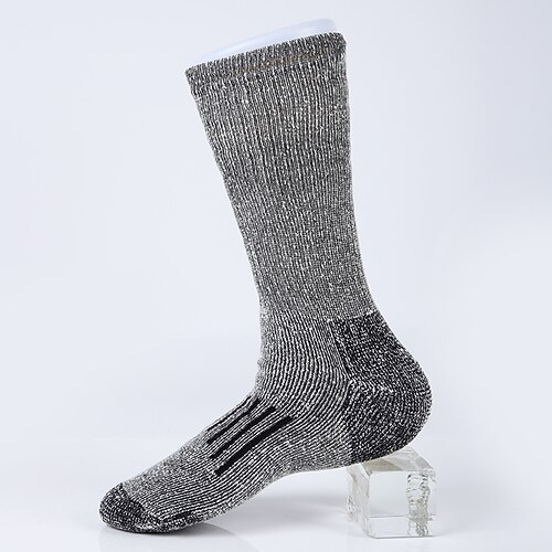4 Paar Herren Wandersocken Mannschaftssocken Winter Außen warm Weich Dehnbar Komfortabel Socken Patchwork Wolle Armeegrün Blau Kaffee für Jagd Radsport / Fahhrad Camping / Wandern / Höhlenforschung Image
