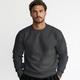 Per uomo Maglia Nero Grigio scuro Girocollo Semplice Casuale Quotidiano Sportivo senza stampa Essenziale Atletico Autunno Inverno Abbigliamento Felpe con cappuccio Felpe Manica Lunga