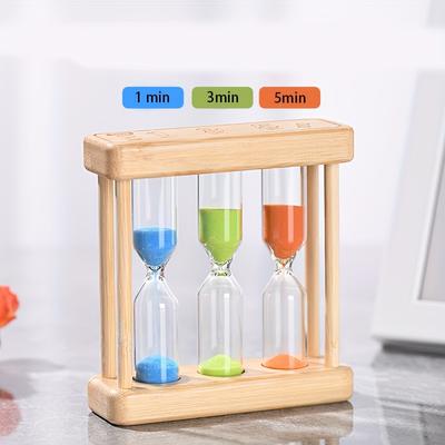 TEMU 1pc, Three-in-one Timing Hourglass 1 Minute 3 Minutes 5 Minutes Timing Brush Tooth Learning Work Timing Decoration Ornament