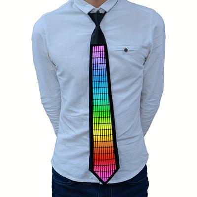 TEMU [new Product] Voice-activated Light-up Tie, New And Unique Creative Outfits, Nightclub Queue Performance El