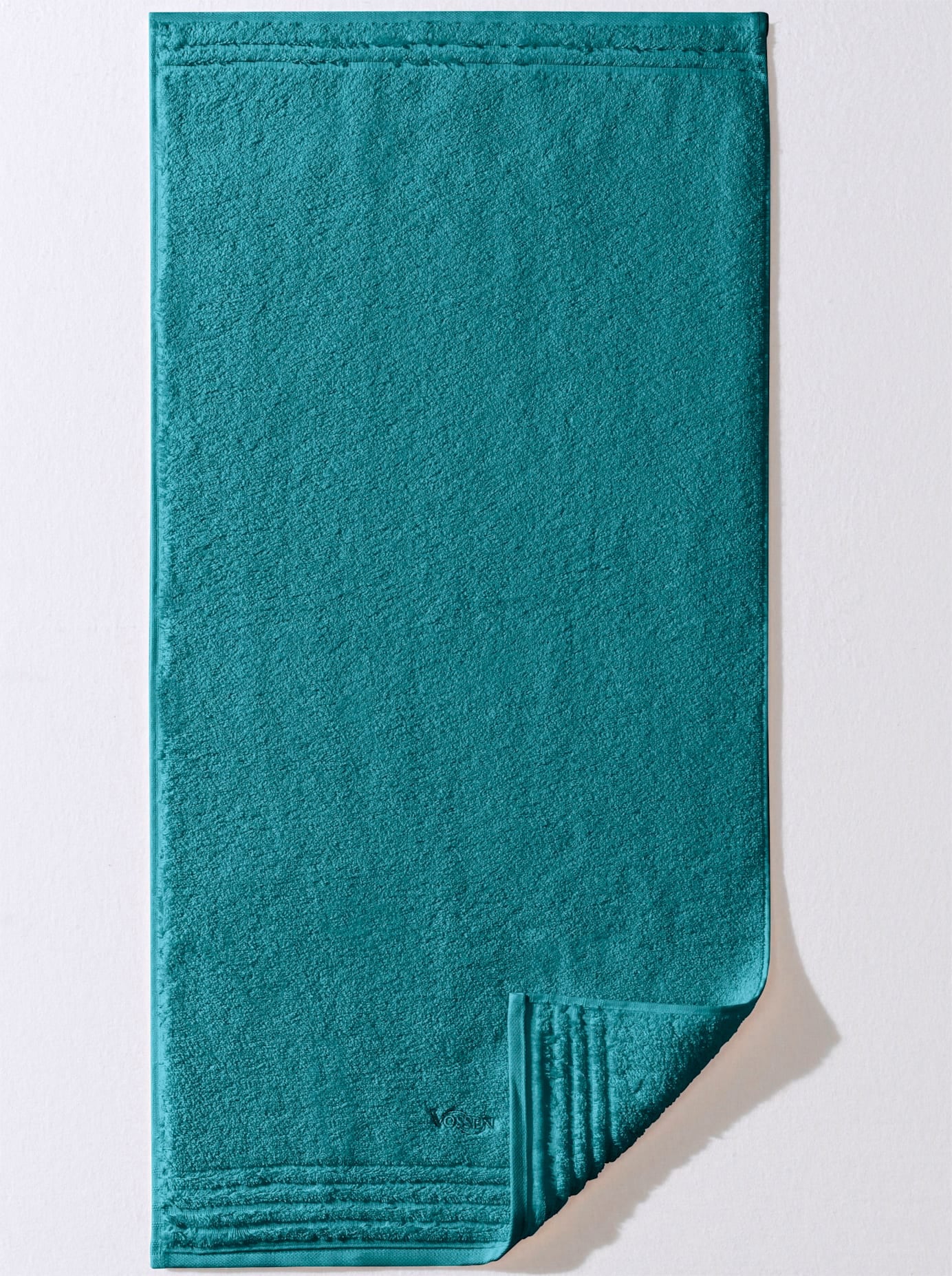 Handtuch VOSSEN Gr. 2, blau (petrol), B:67cm L:140cm, Walkfrottee, 100% Baumwolle, Handtücher Image