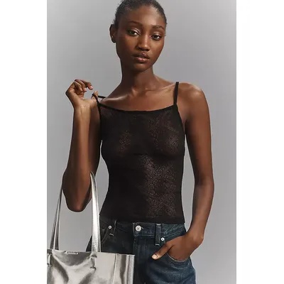 By Anthropologie Sheer Lace Cami Top