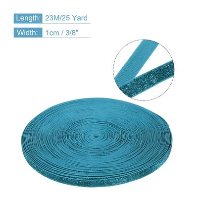 Metallic Glitter Velvet Ribbon 3/8 