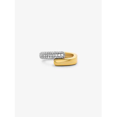 Michael Kors Precious Metal-Plated Sterling Silver and Pavé Ring Silver 5