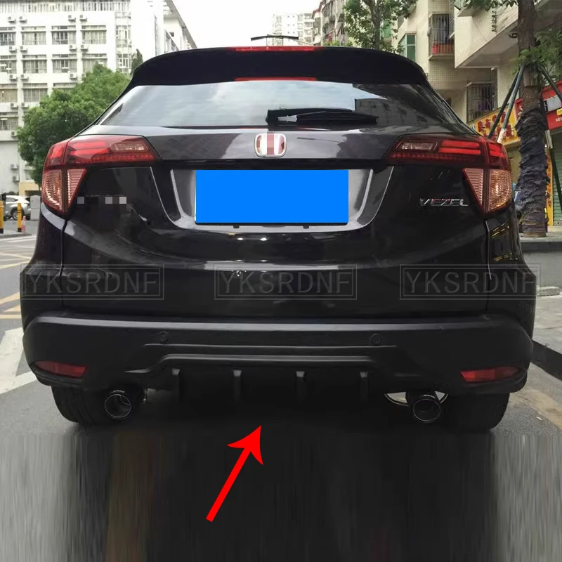 Primer in plastica ABS nero opaco Spoiler posteriore diffusore protezione paraurti protezione piastra paramotore copertura per Honda Vezel HRV 2015 2016 2017