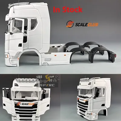 770S Cab 1/14 Tamiya RC Trailer Cab Tür kann geöffnet werden mit Cab Interior Remote Control Truck Dump Truck Shell Zubehör