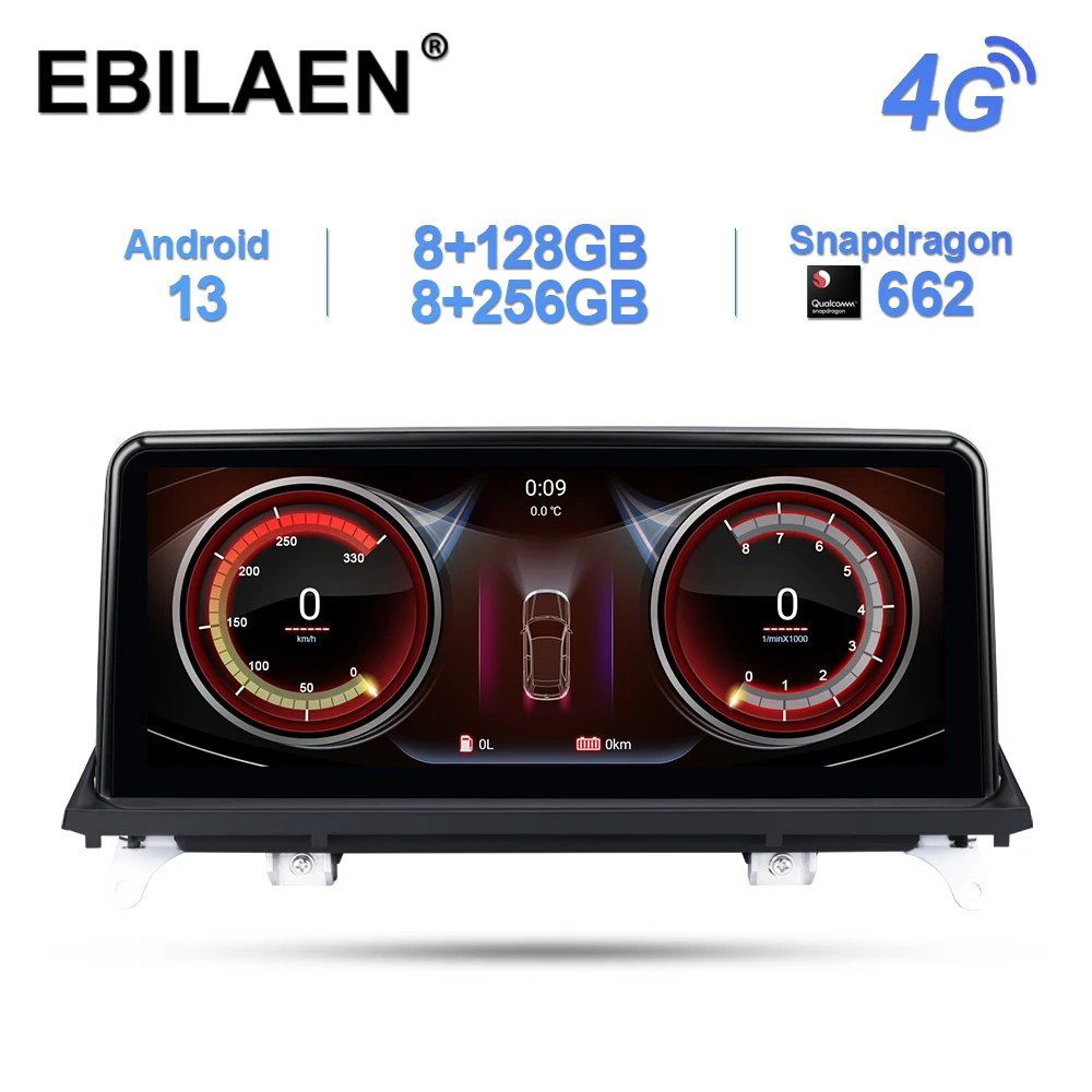 EBILAEN Android 13 Auto-DVD-Player für BMW X5 E70/X6 E71 (2007–2013), CCC/CIC-System, Autoradio, Multimedia, Carplay, Android Auto Image