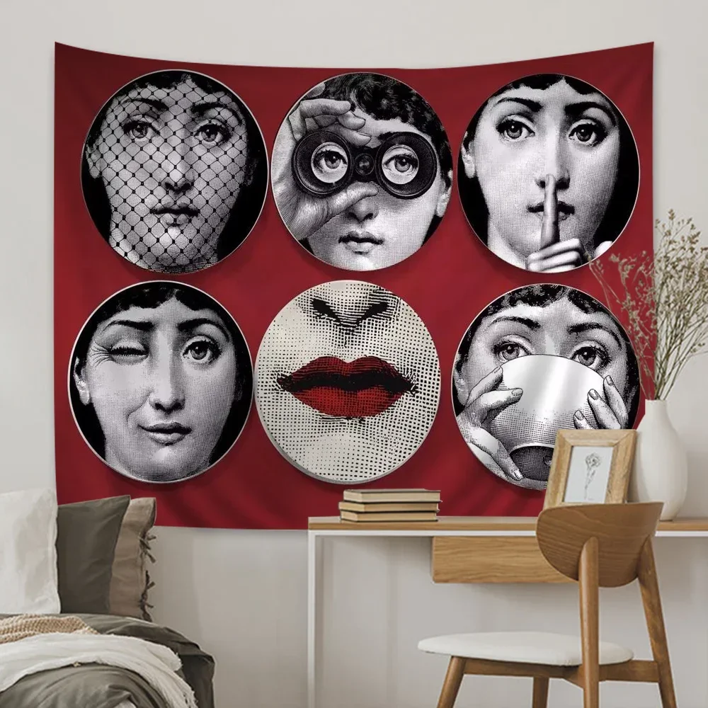 Europäischen Stil Klassische Frau Gesicht Tapisserie Kunst Druck Kunst Science Fiction Zimmer Home Decor Wand Kunst Dekor Image