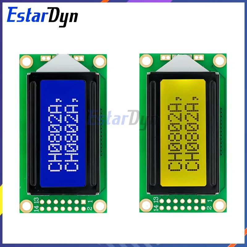 Estardyn 0802 LCD 8x2 Zeichen LCD Display Modul 5V LCM Blaue Hintergrundbeleuchtung Für Arduino Image