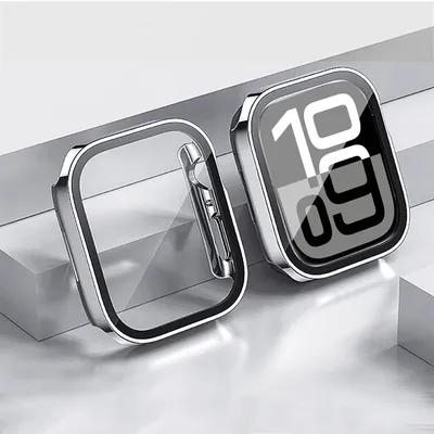 Abdeckung für Apple Watch 10 Gehäuse 42 mm 46 mm 45 mm 44 mm 49 mm 41 mm 40 mm gehärtetes Glas Displayschutzfolie Serie 7 8 9 SE 6 5 4 Ultra 2 Image