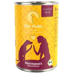 Herrmann's Menu Classic / Menu Bio 6 x 400 g pour chien - poulet bio, millet bio