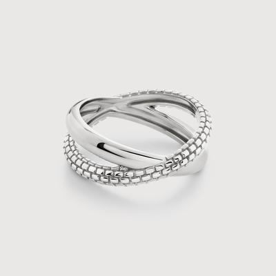 Sterling Silver Heirloom Crossover Ring