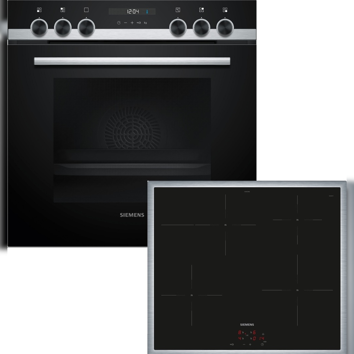Siemens Einbau-Herd-Set, EI645CFB6E + HE517BBS4, Einbau-Herd, Induktionskochfeld EQ522IB01 Image