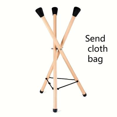 TEMU Space-, Foldable Wooden Drum Stand - Space-saving Display & Storage For Musical Instruments