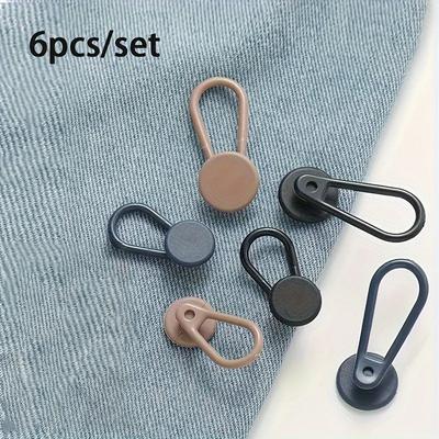 TEMU 6 Pieces Of Flexible Button Waist Extender, Suitable For Men's And Women's Pants, Shorts, Skirts, Jeans Extender Buttons